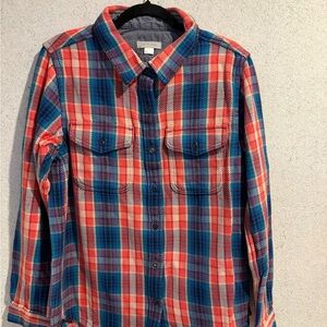 Outerknown Blanket Shirt in Watermelon Feliz Plaid M/L